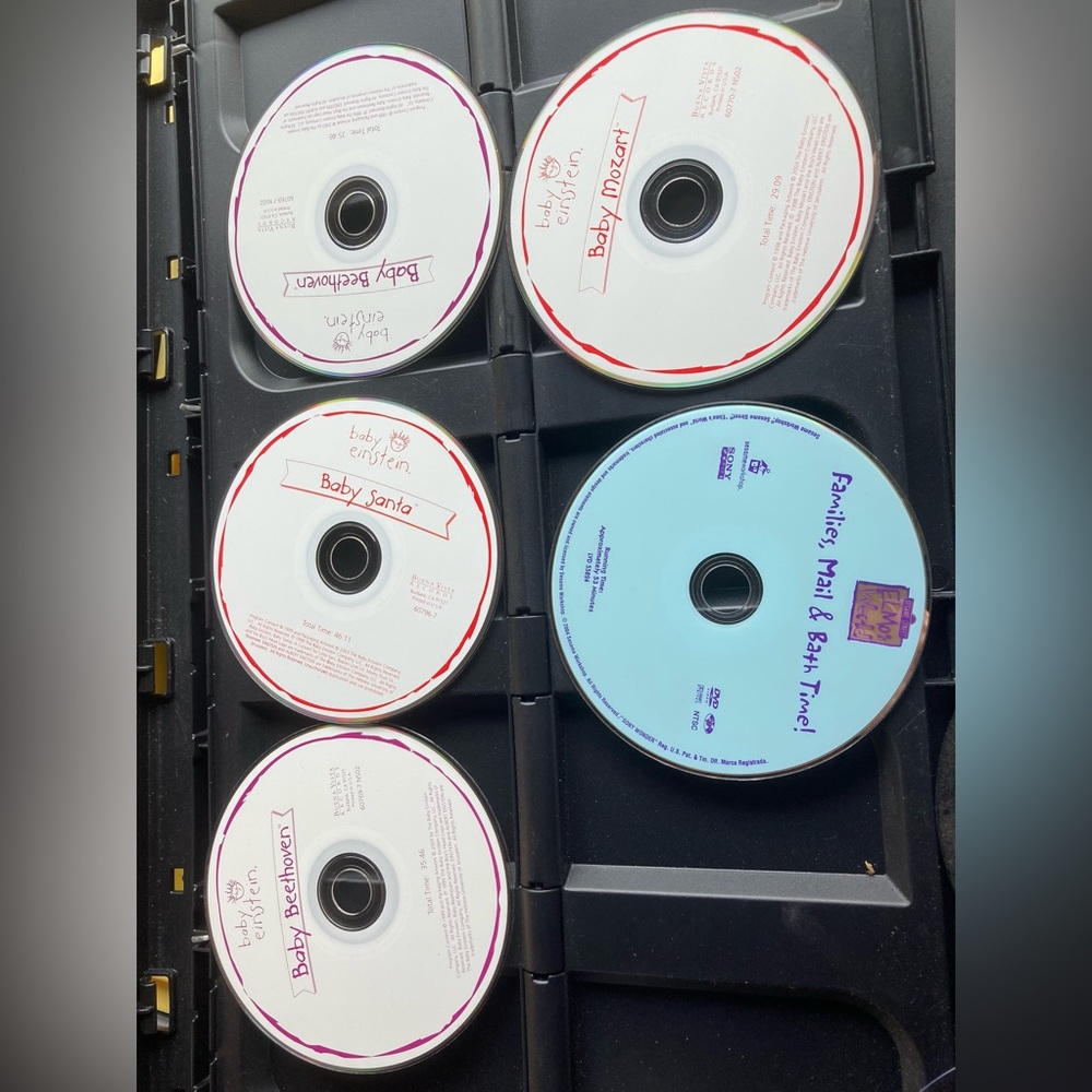 Baby Mozart/Baby Beethoven DVD disks (priced each, but bundle discount).